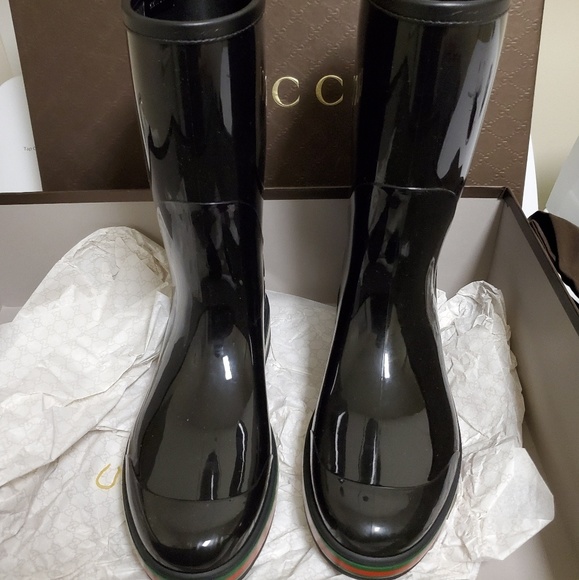 Mens gucci rain boots size 9-10 - Picture 1 of 6